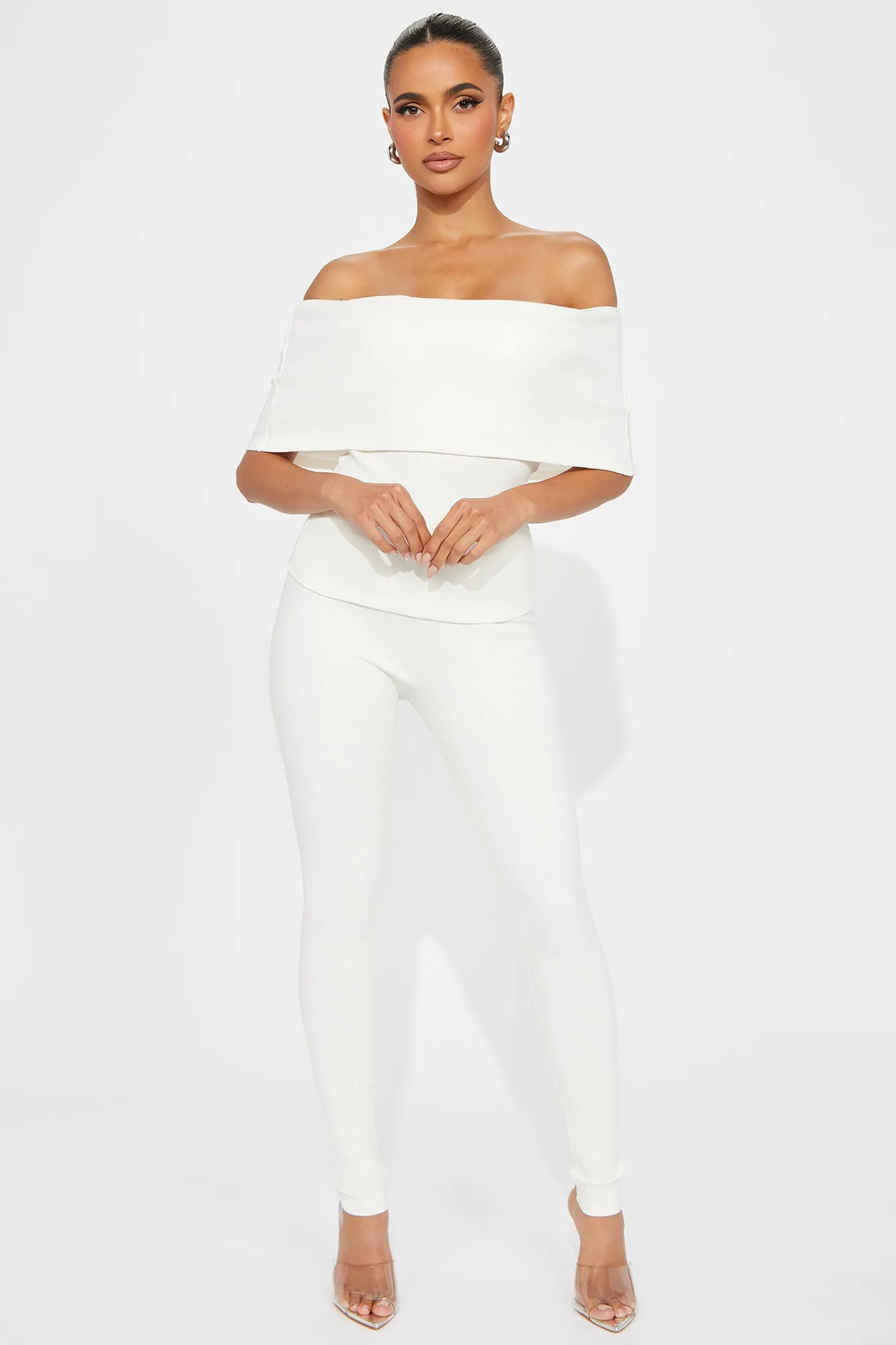 Nissa Snatched Pant Set - Off White sold by Fashion Nova