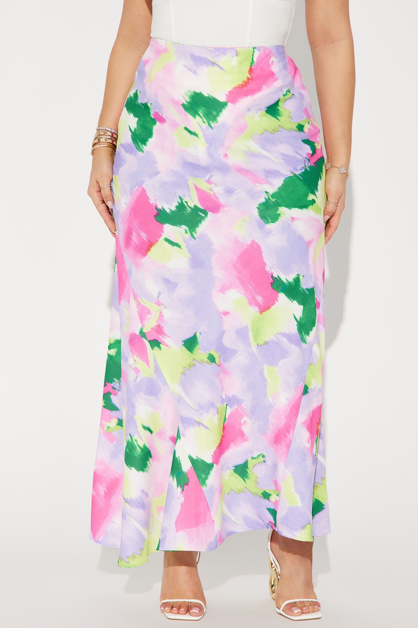 Brighter Days Satin Maxi Skirt - Multi Color sold by Fashion Nova product image thumbnail 2