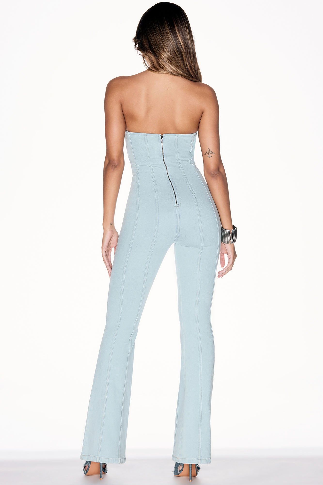 Be My Sweetheart Denim Jumpsuit - Light Wash sold by Fashion Nova product image thumbnail 3