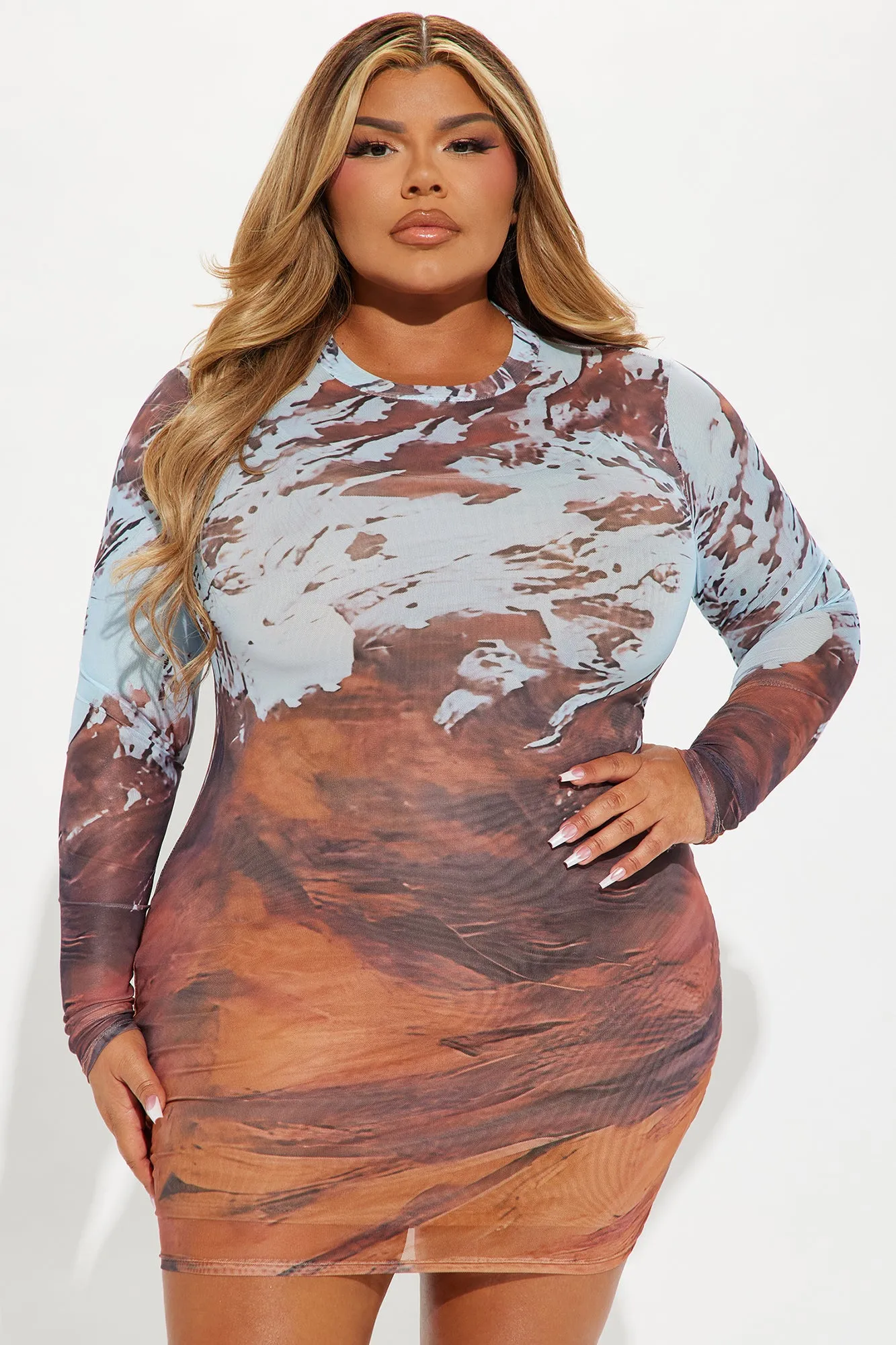 Born To Roam Mesh Mini Dress - Multi Color sold by Fashion Nova product image thumbnail 4