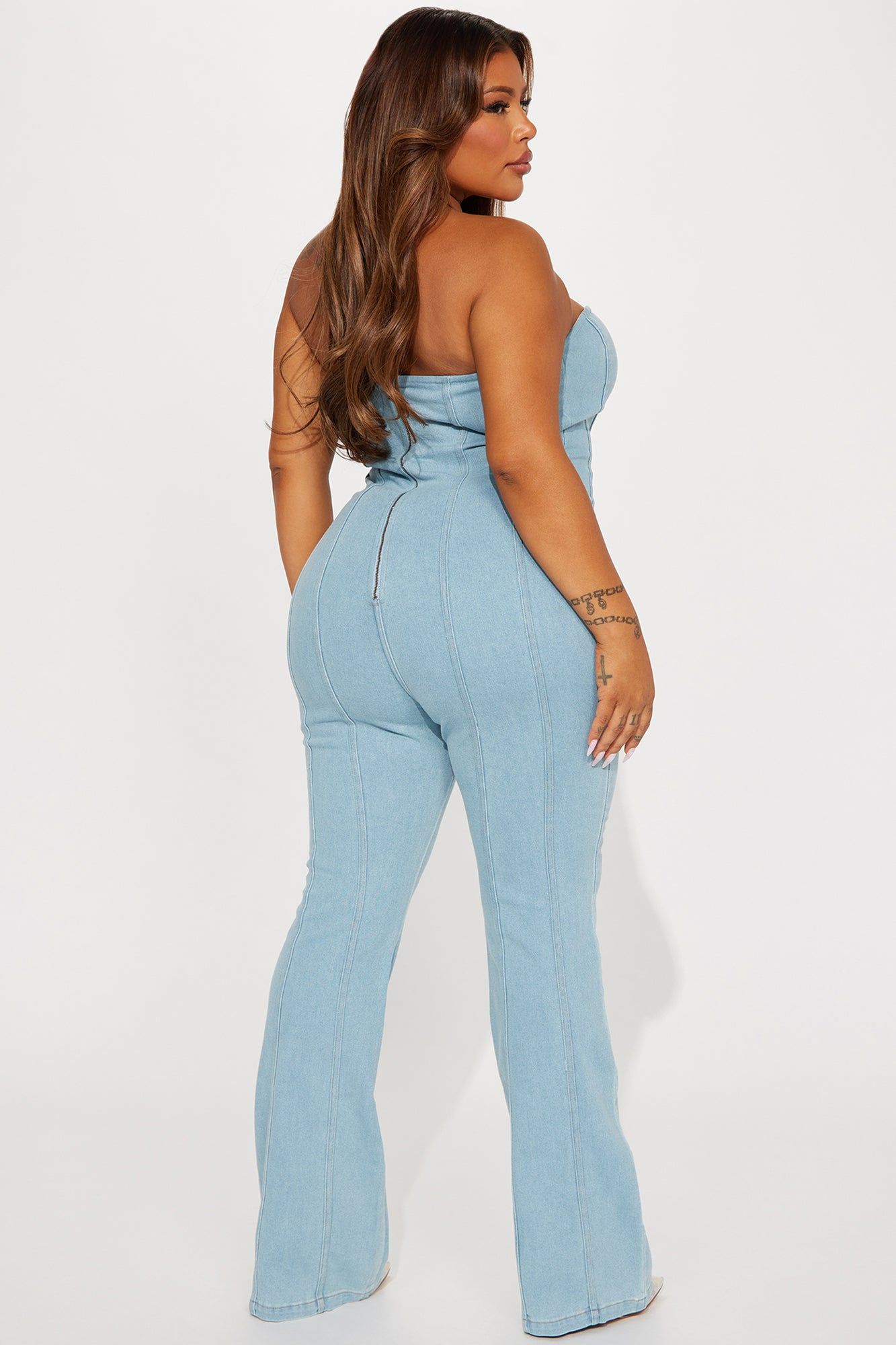 Be My Sweetheart Denim Jumpsuit - Light Wash sold by Fashion Nova product image thumbnail 6