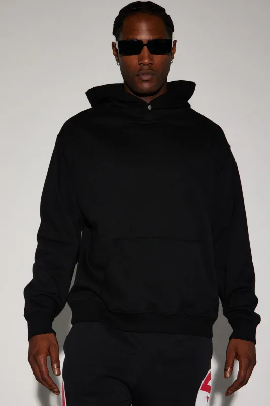 Tyson Hoodie With Snap Button - Black sold by Fashion Nova