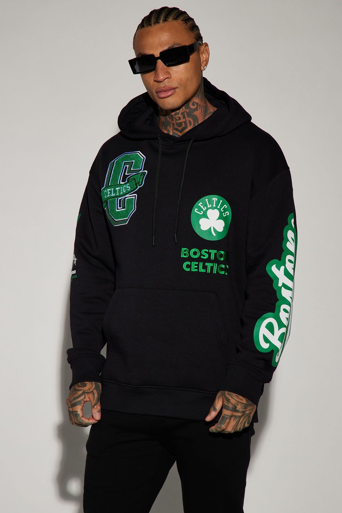 Celtics Campus Hoodie - Black sold by Fashion Nova