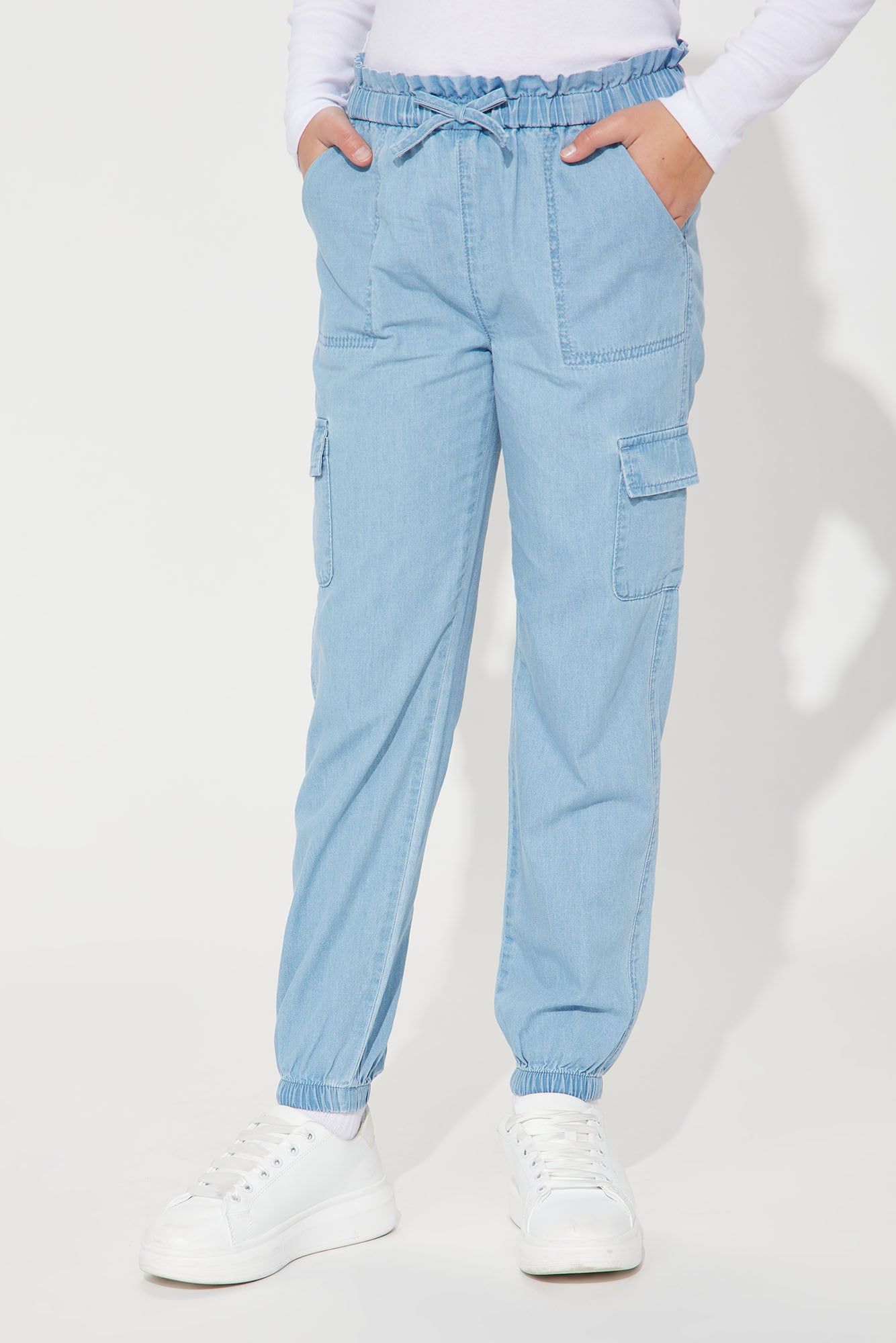 Mini Chambray Cargo Pant - Light Wash sold by Fashion Nova product image thumbnail 2