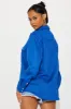 Presley Faux Suede Shirt - Blue sold by Fashion Nova