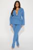 Point Of Interest Pant Set - Dusty Blue sold by Fashion Nova