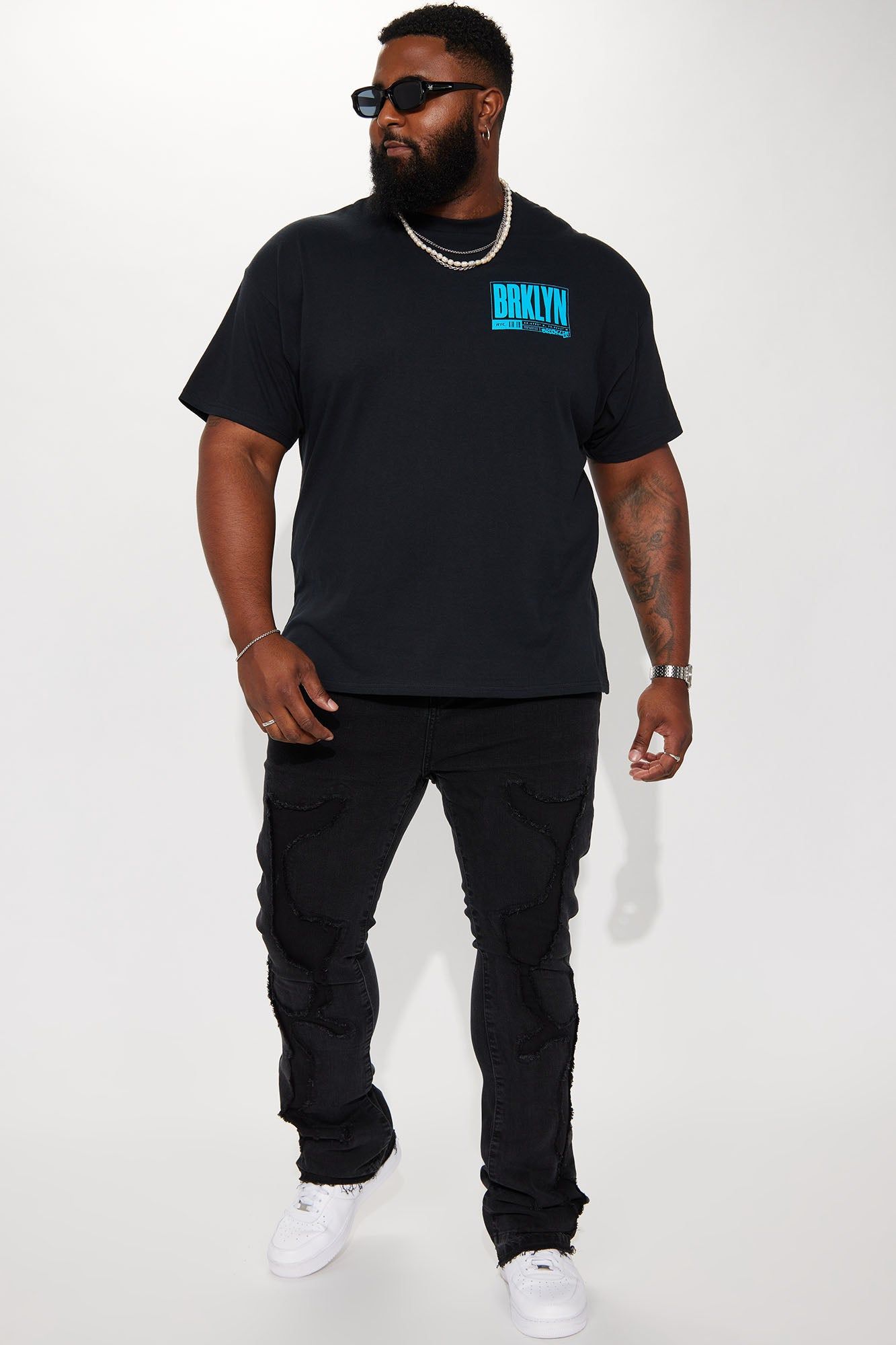 Get Even Stacked Skinny Flared Jeans - Black sold by Fashion Nova product image thumbnail 6