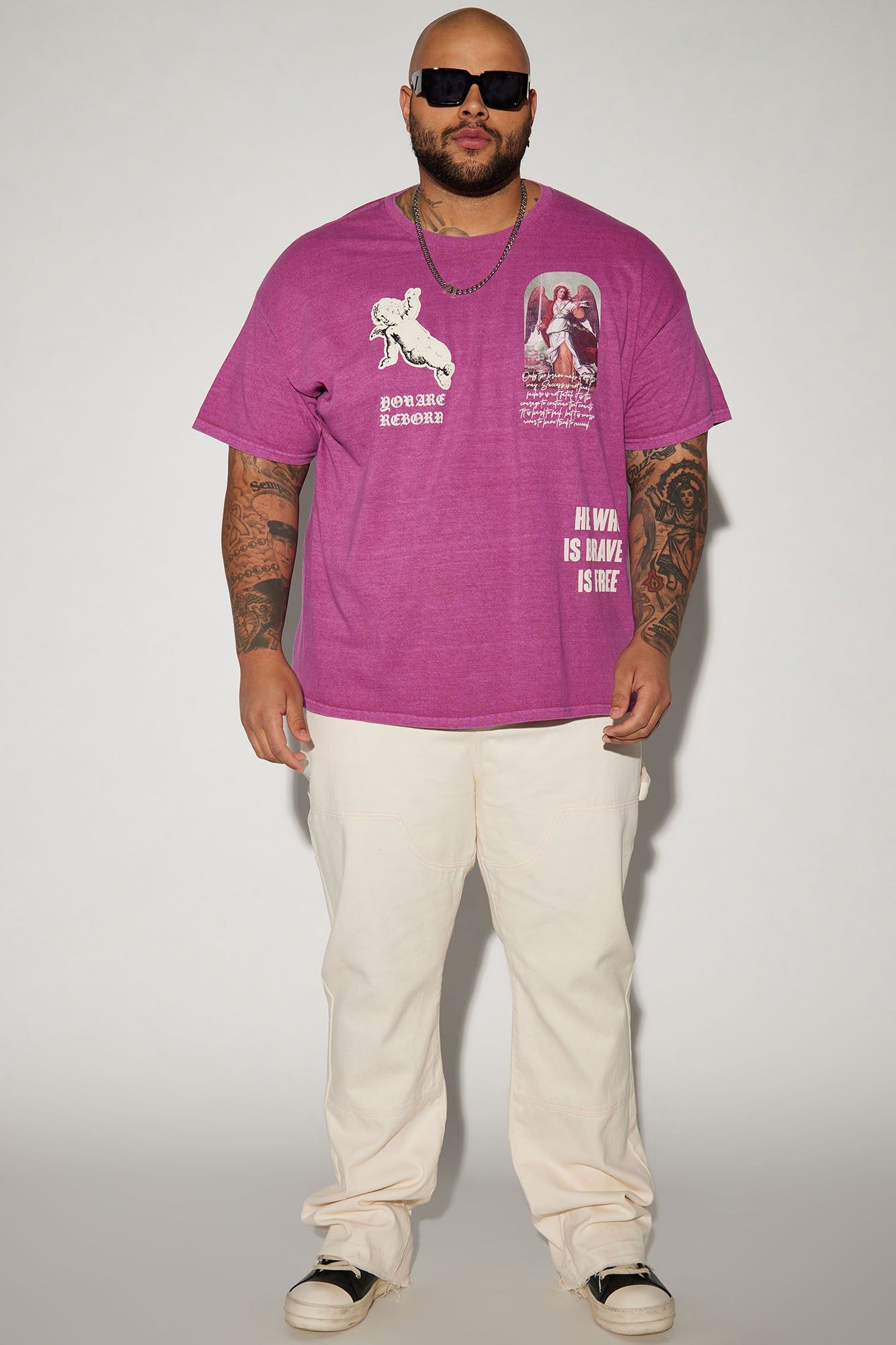 Brave Is Free Short Sleeve Tee - Burgundy sold by Fashion Nova product image thumbnail 5