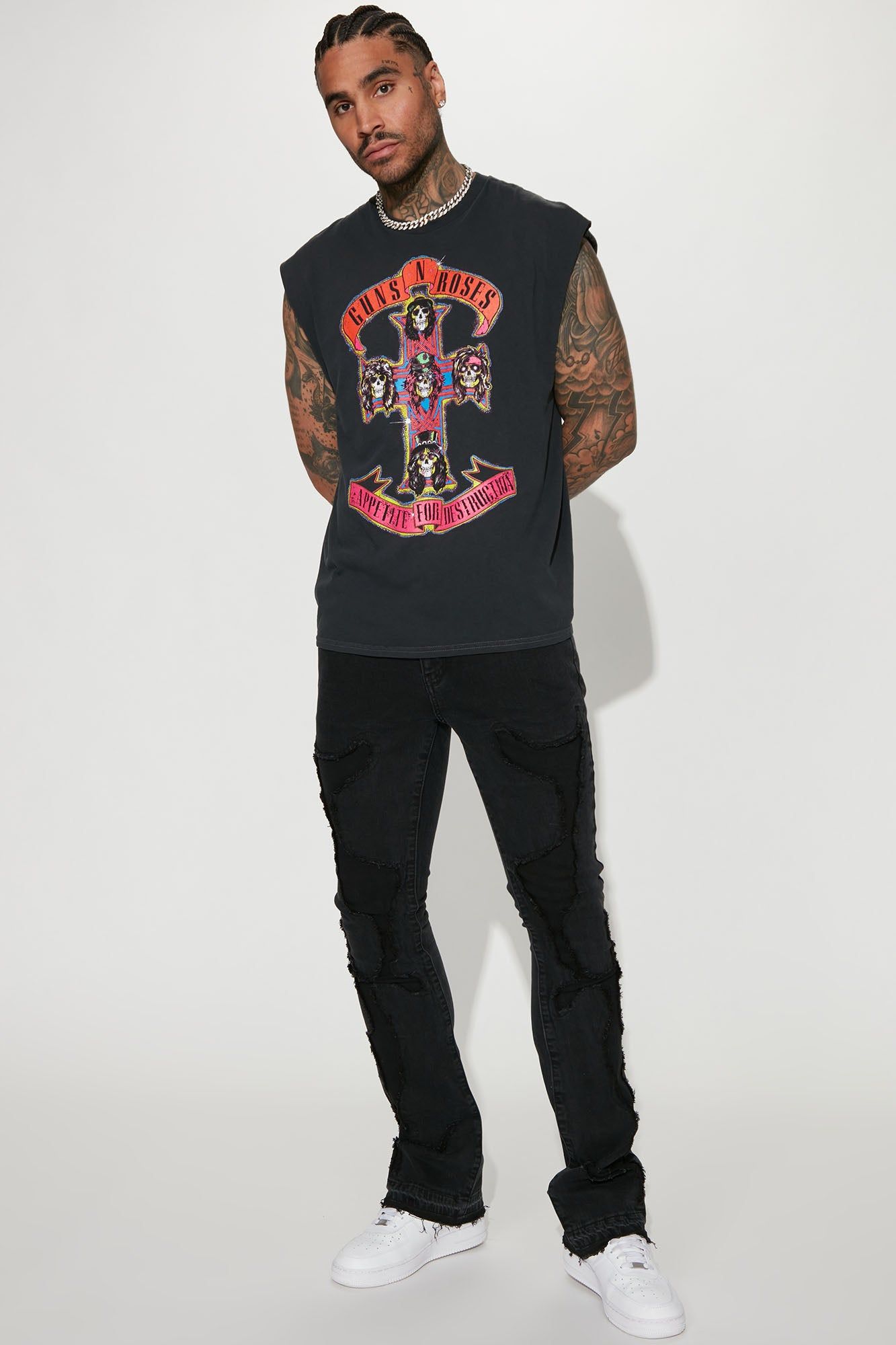 Get Even Stacked Skinny Flared Jeans - Black sold by Fashion Nova product image thumbnail 3