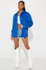 Presley Faux Suede Shirt - Blue sold by Fashion Nova