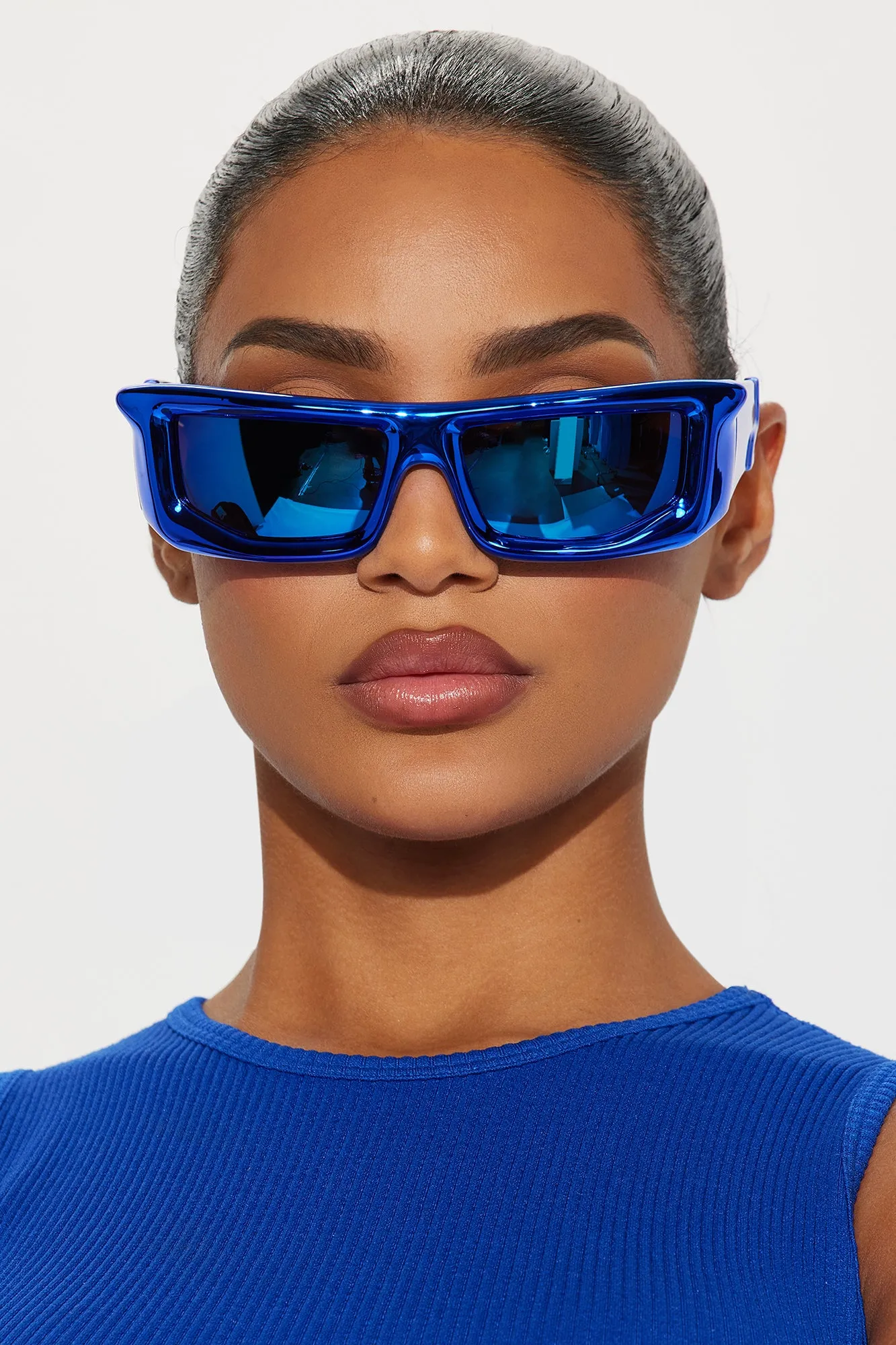 Speed Spell Sunglasses - Blue sold by Fashion Nova product image thumbnail 2