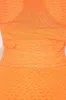 The Best Assets Textured Crop Active Jacket - Orange sold by Fashion Nova