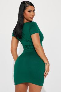 Grace Double Lined Mini Dress - Hunter sold by Fashion Nova