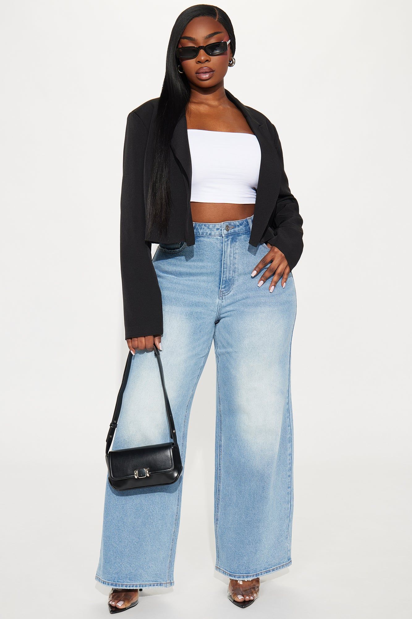 Street Smart Cropped Blazer - Black sold by Fashion Nova product image thumbnail 5