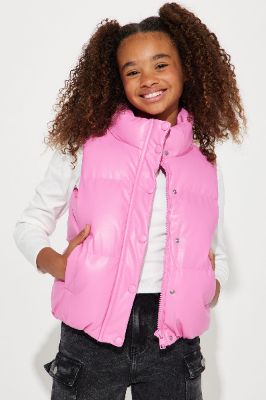 Mini Flawless Puffer Vest - Pink sold by Fashion Nova