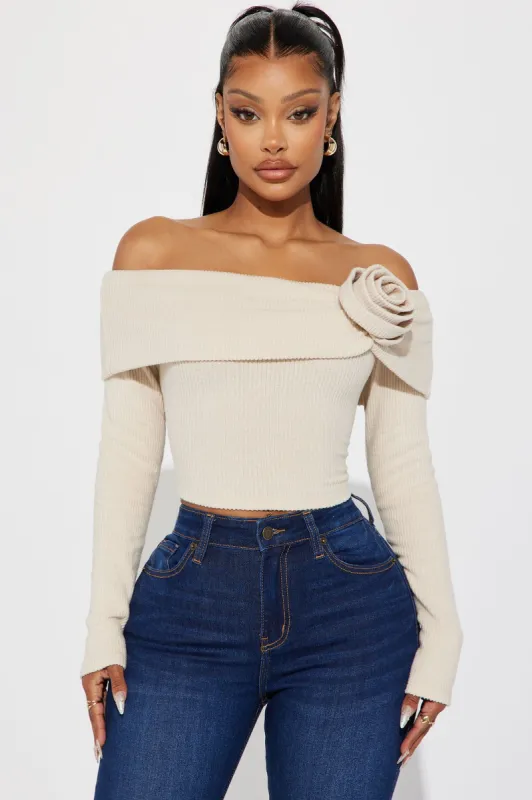 Rosa Off Shoulder Top - Cream sold by Fashion Nova