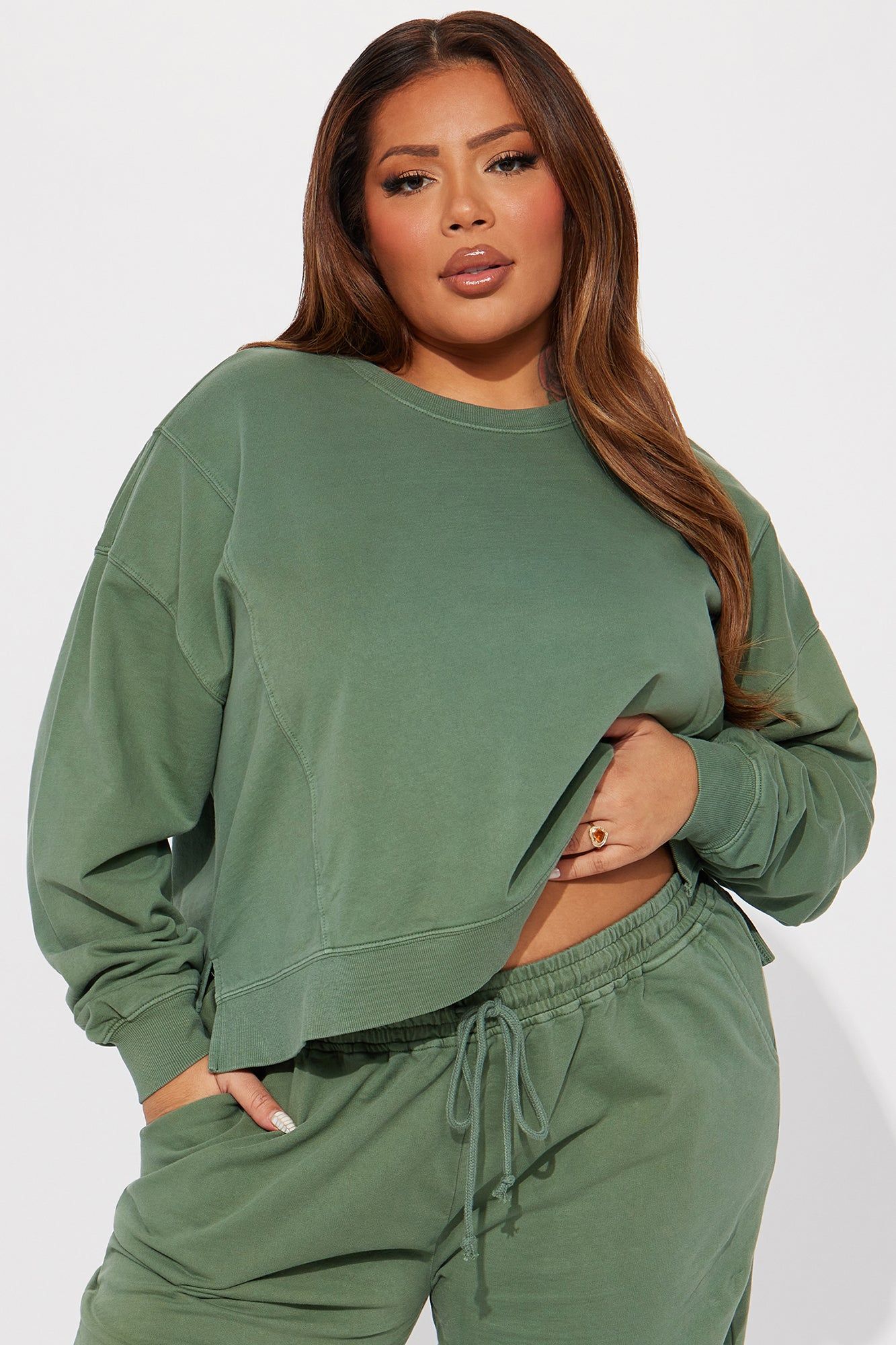 Daisy Vintage Wash Jogger Set - Sage sold by Fashion Nova product image thumbnail 5