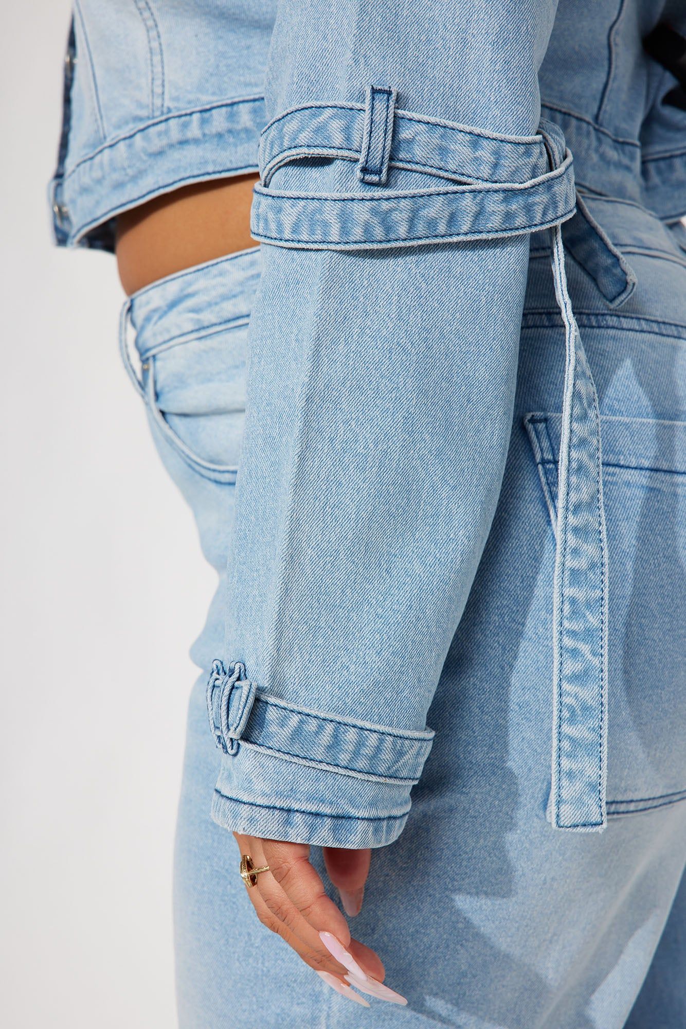 All Tied Up Stretch Denim Jacket - Light Wash sold by Fashion Nova product image thumbnail 6