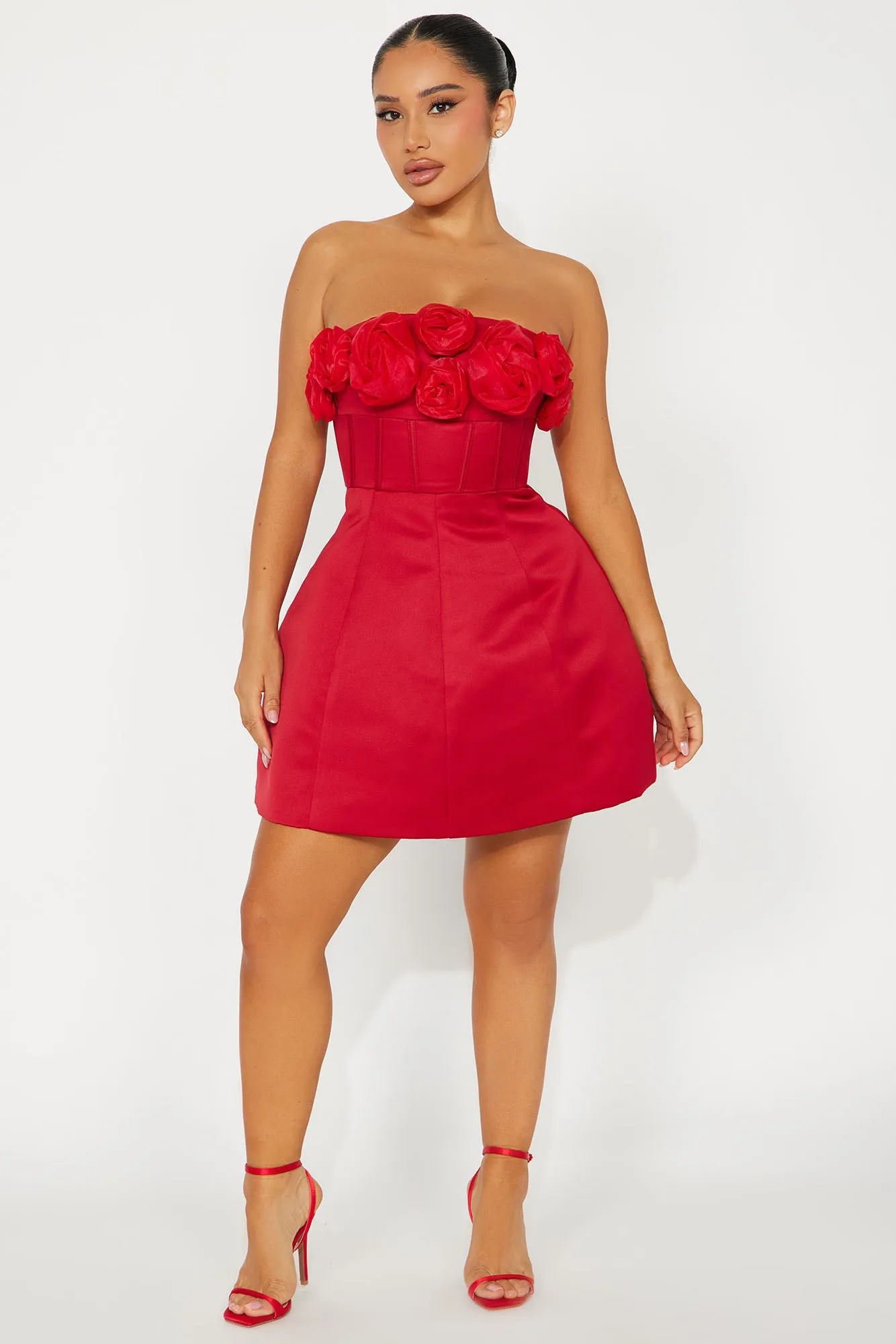 Bliss Corset Mini Dress - Red sold by Fashion Nova