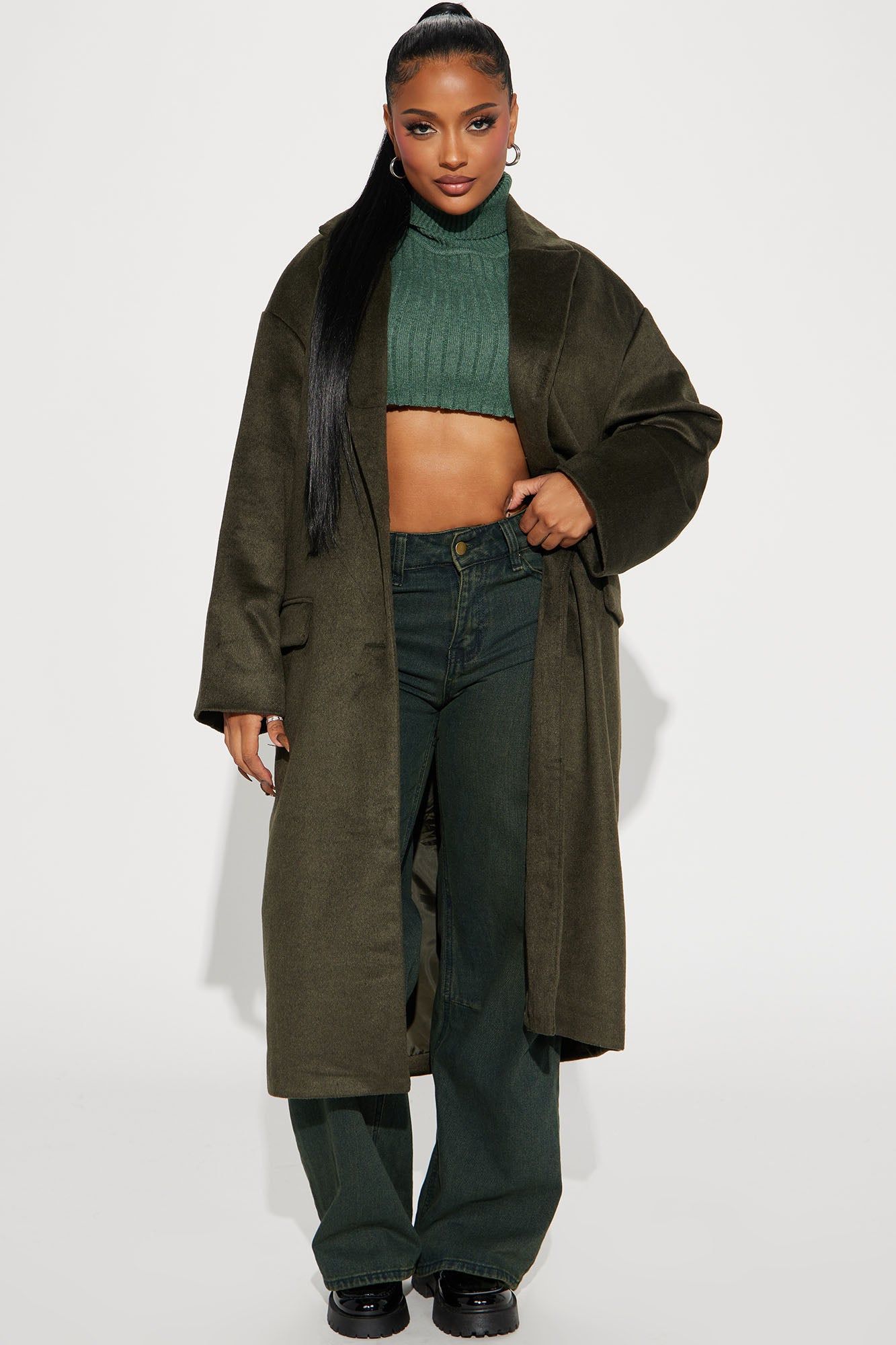 Chamberlain Trench - Charcoal sold by Fashion Nova