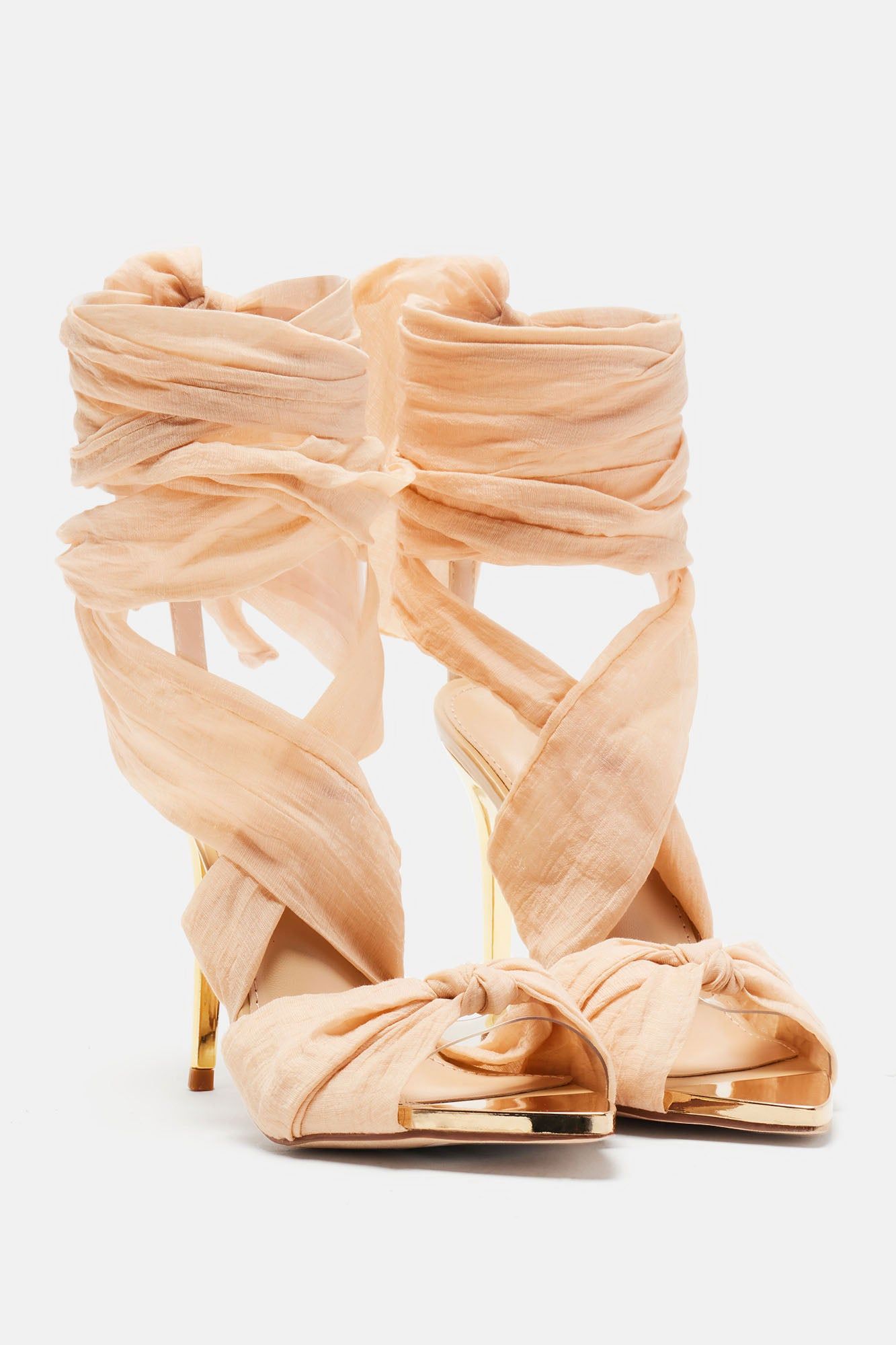 Wrapped In You Heels - Beige sold by Fashion Nova product image thumbnail 4