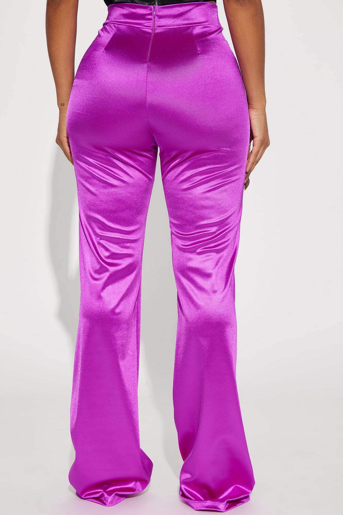 Call It Even Wide Leg Satin Dress Pants - Magenta sold by Fashion Nova product image thumbnail 3