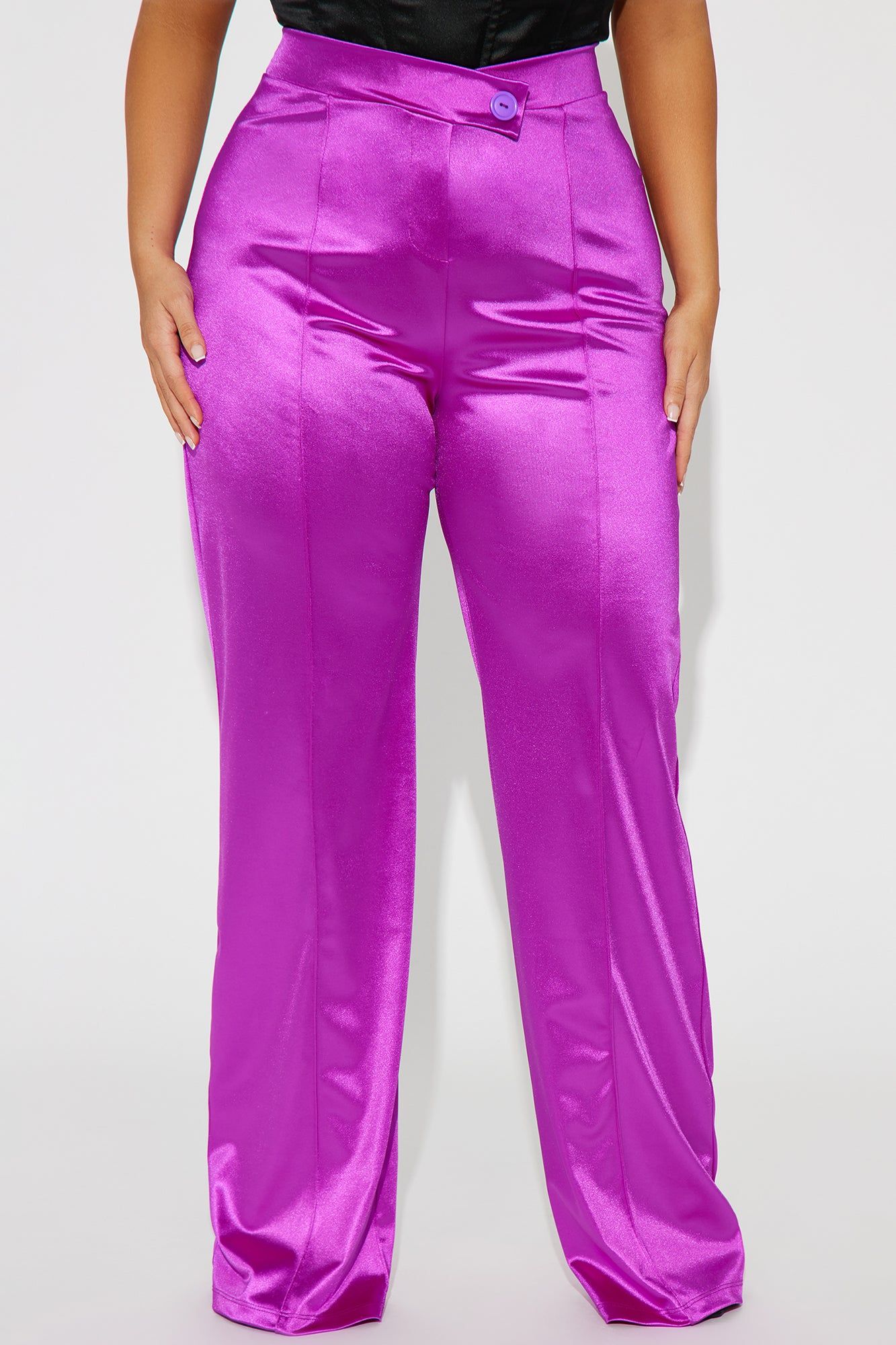Call It Even Wide Leg Satin Dress Pants - Magenta sold by Fashion Nova product image thumbnail 5