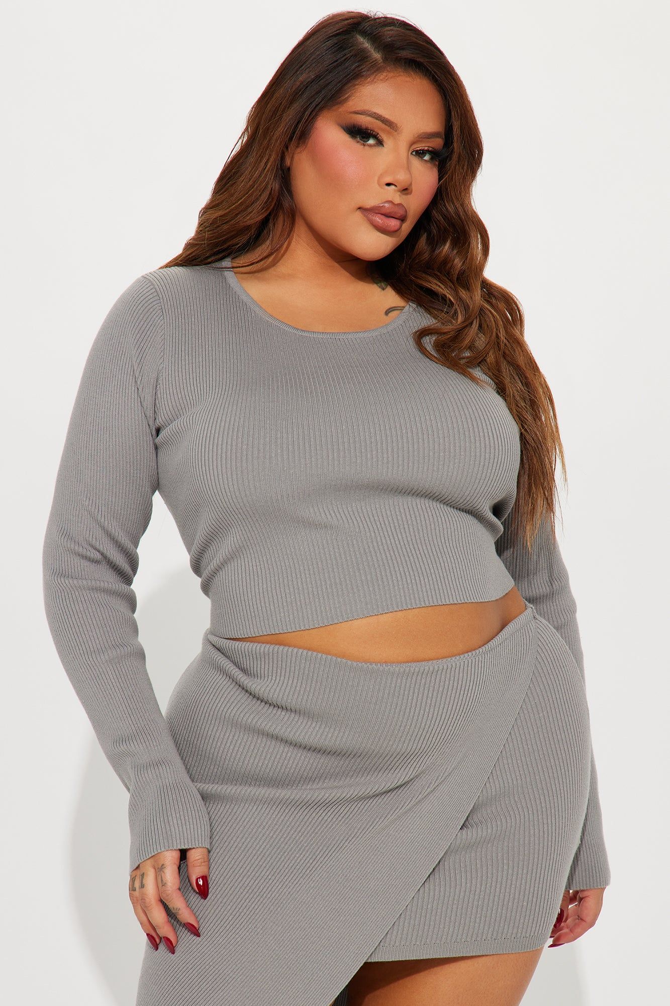 Mikayla Skirt Set - Charcoal sold by Fashion Nova product image thumbnail 5