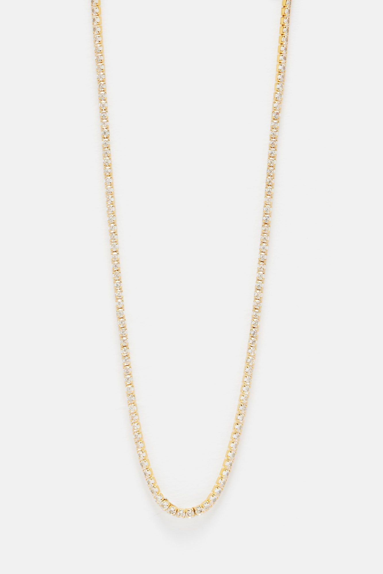 3mm Premium 20″ Tennis Chain Necklace - Gold sold by Fashion Nova product image thumbnail 3