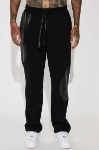 Tyson Opposite Forces Waxed Fleece Straight Sweatpants - Black sold by Fashion Nova
