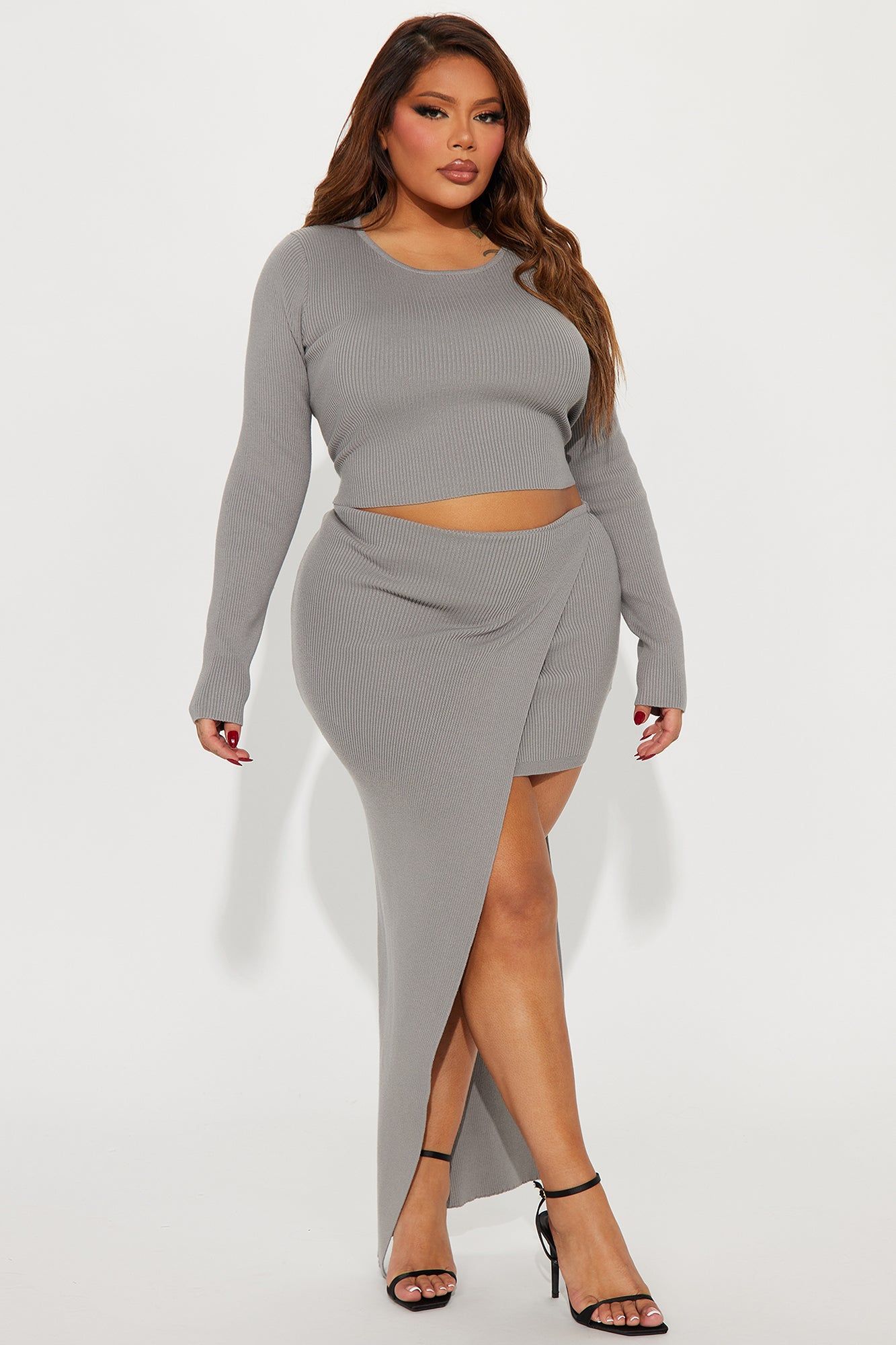 Mikayla Skirt Set - Charcoal sold by Fashion Nova product image thumbnail 4