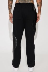 Tyson Opposite Forces Waxed Fleece Straight Sweatpants - Black sold by Fashion Nova