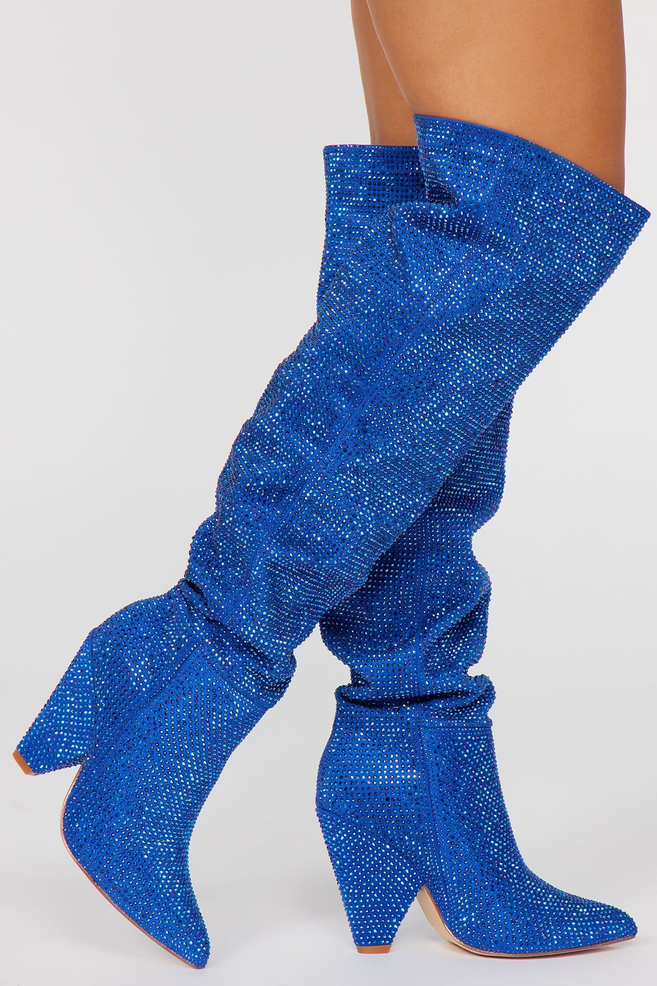 Carnival Nights Embellished Boots - Blue sold by Fashion Nova product image thumbnail 3