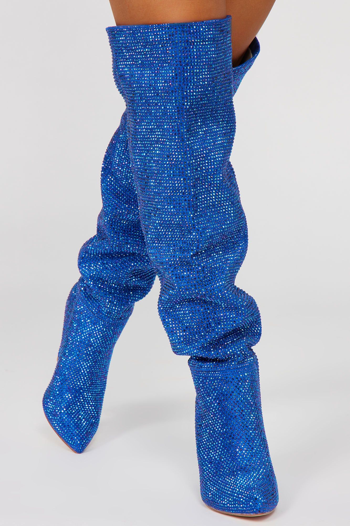 Carnival Nights Embellished Boots - Blue sold by Fashion Nova product image thumbnail 2