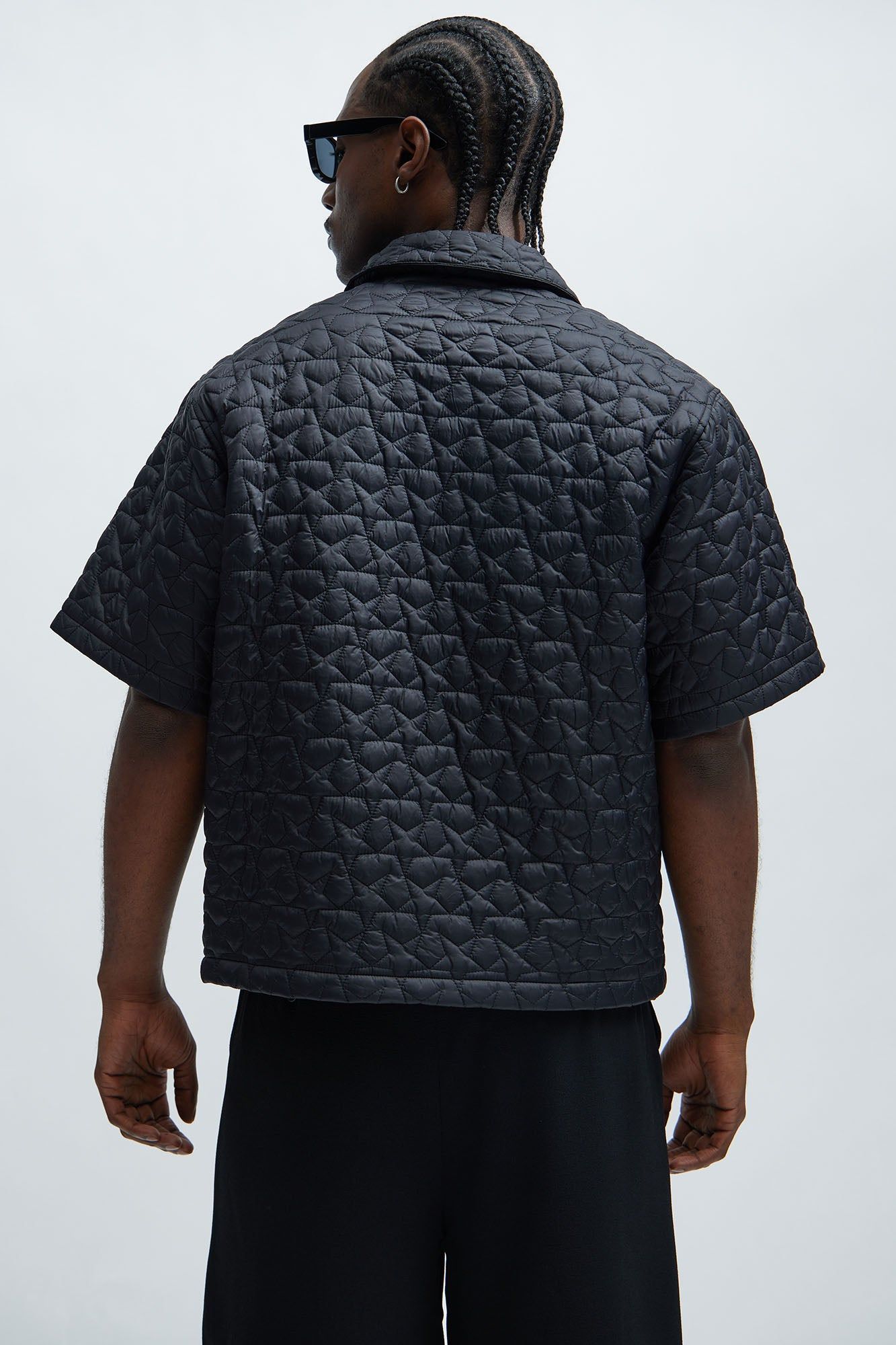 Attucks Quilted Nylon Shirt - Black sold by Fashion Nova product image thumbnail 4
