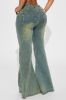 Fronting Tinted Wide Leg Jeans - Medium Wash sold by Fashion Nova