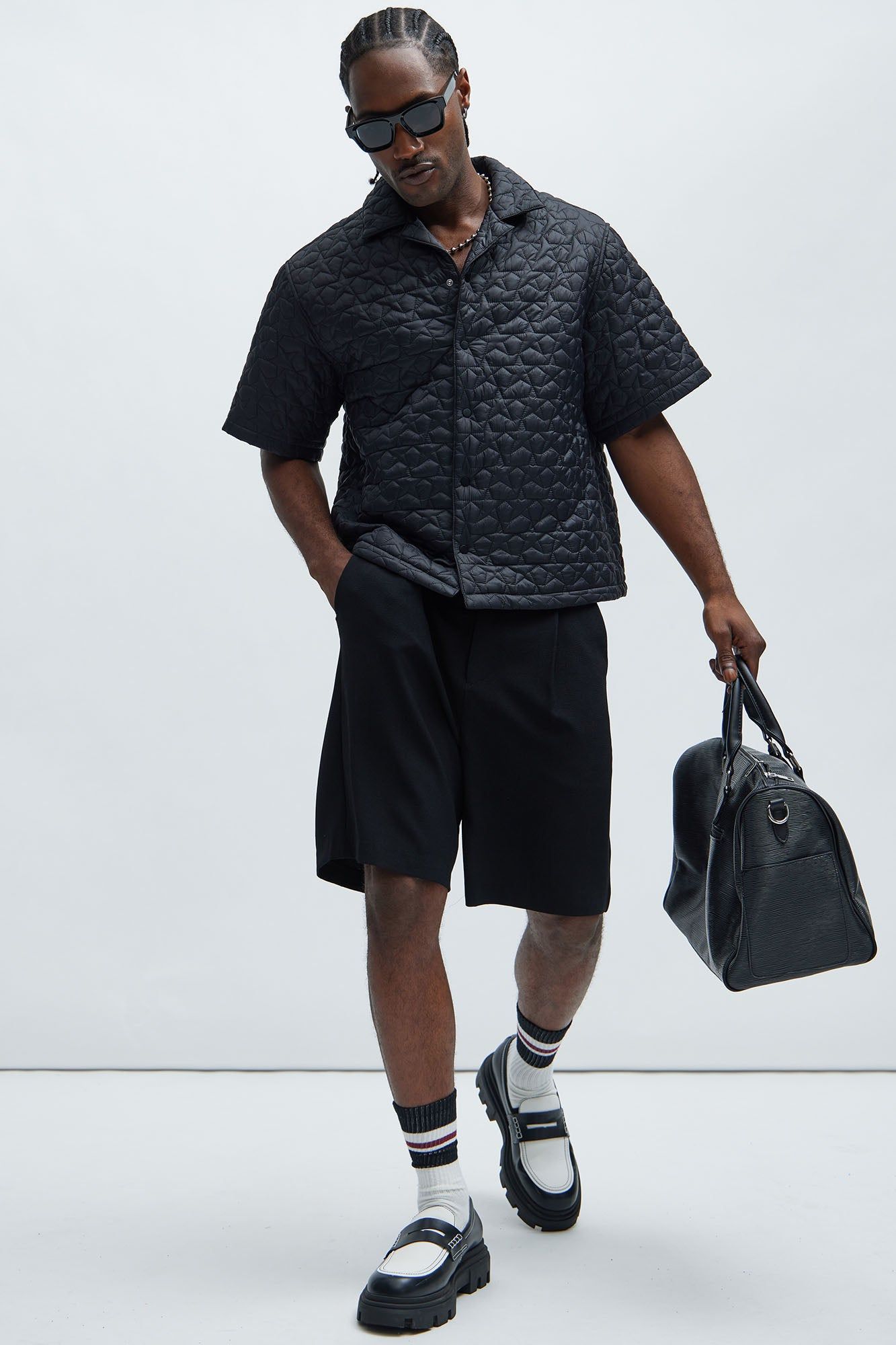 Attucks Quilted Nylon Shirt - Black sold by Fashion Nova product image thumbnail 2