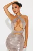 Alexis Metallic Maxi Dress - Gold sold by Fashion Nova