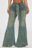 Fronting Tinted Wide Leg Jeans - Medium Wash sold by Fashion Nova