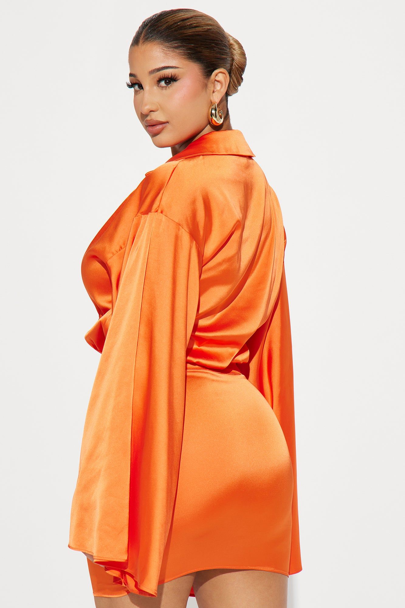 Bethany Satin Mini Dress - Orange sold by Fashion Nova product image thumbnail 3