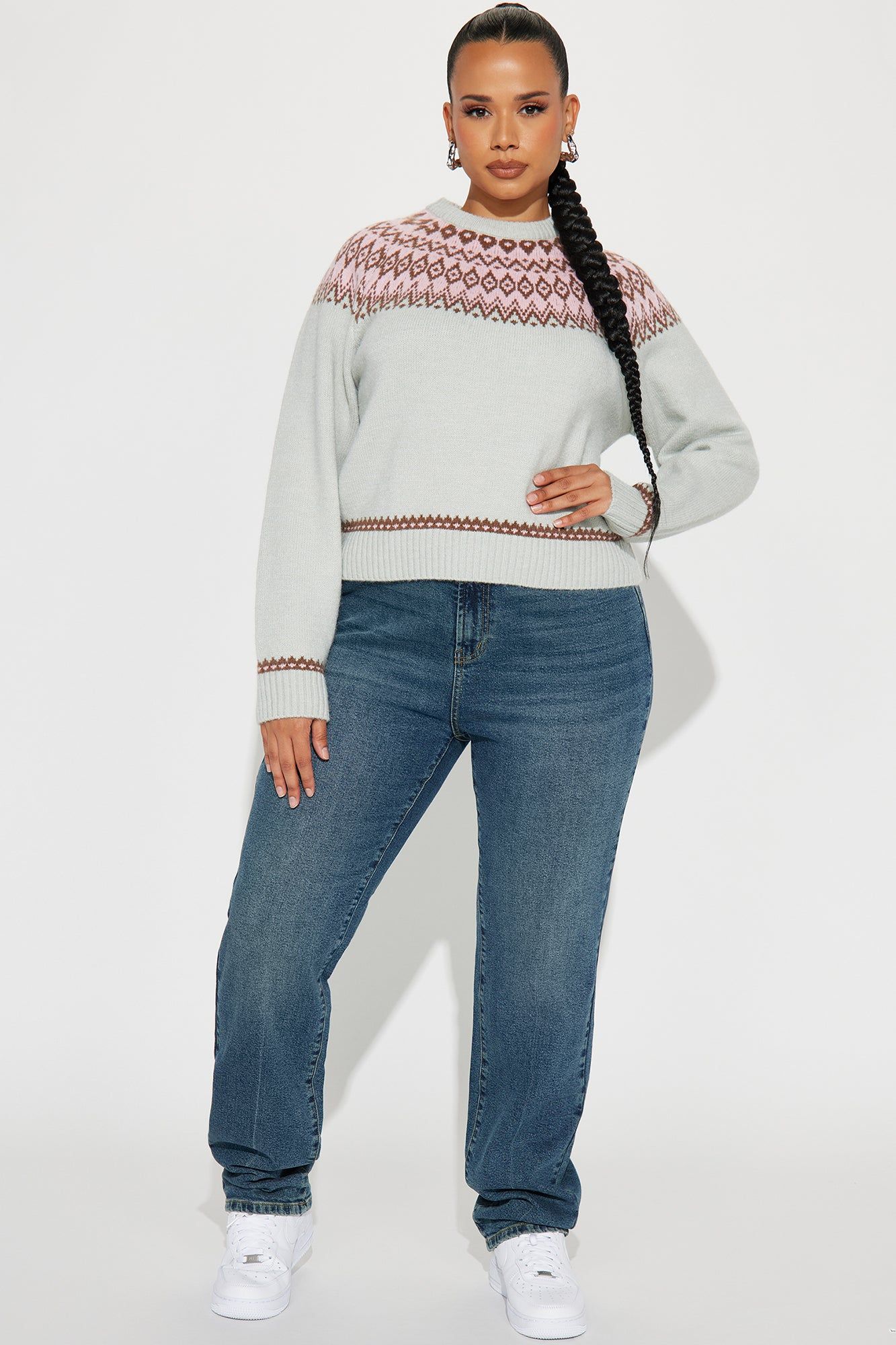 Always Sweater Weather Sweater - Grey/combo sold by Fashion Nova product image thumbnail 5