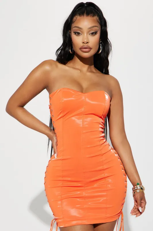 Miami Nights Mini Dress - Orange sold by Fashion Nova