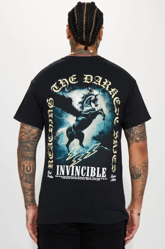 Reaching The Darkest Skies Short Sleeve Tee - Black sold by Fashion Nova