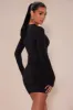 Lennox Double Lined Cut Out Knit Mini Dress - Black sold by Fashion Nova