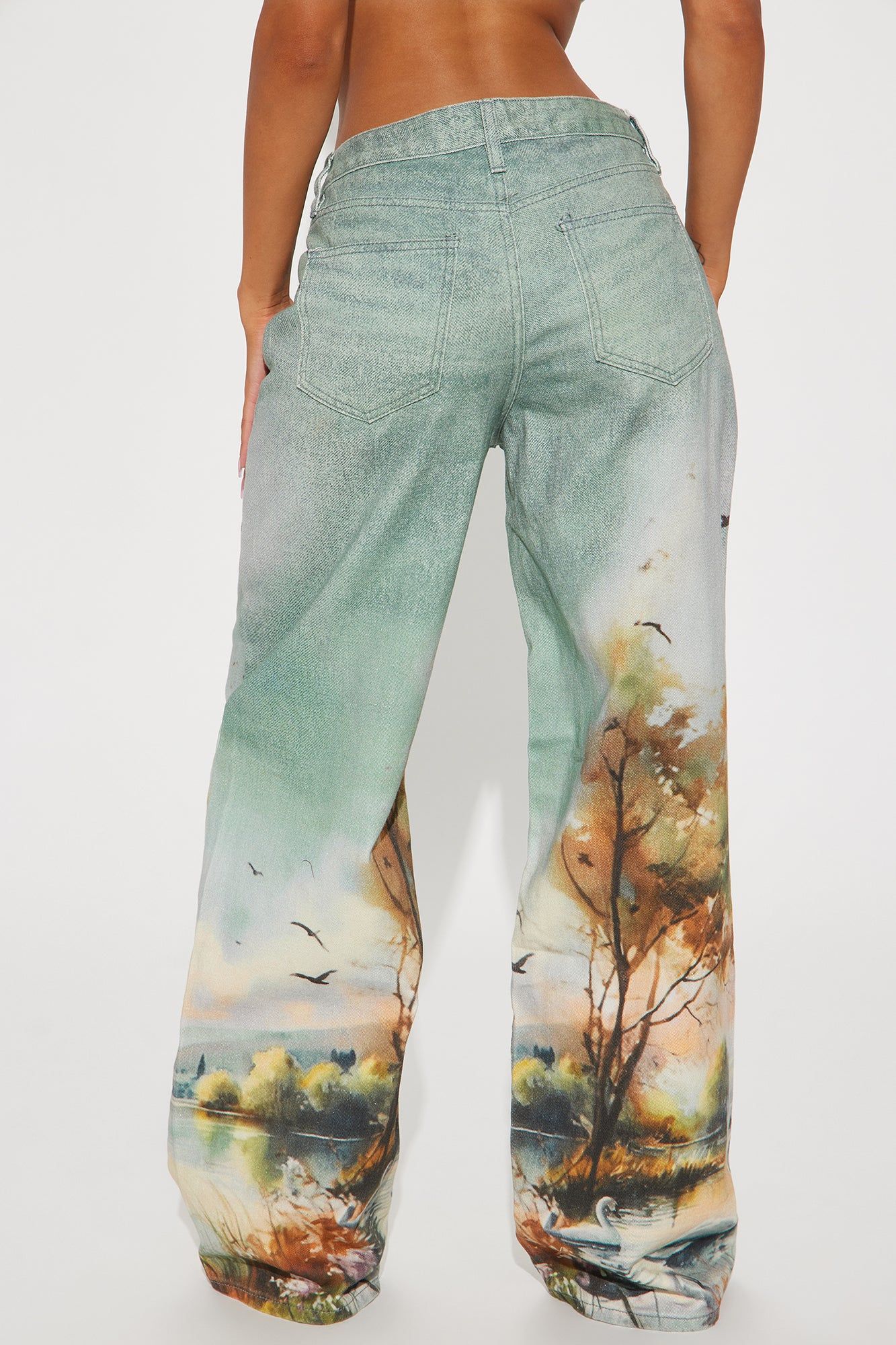 Serene Scene Wide Leg Jeans - Light Blue sold by Fashion Nova product image thumbnail 3