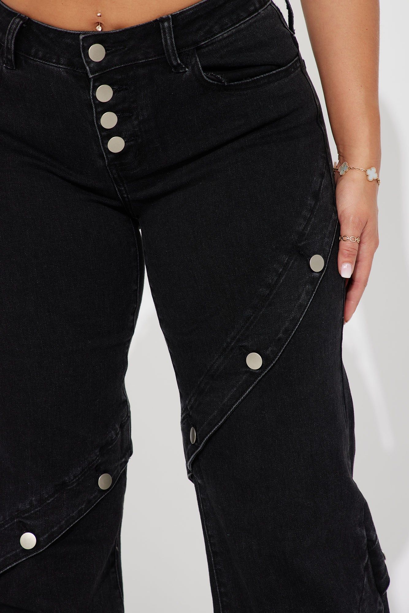 Upgrade You Stretch Wide Leg Jean - Black sold by Fashion Nova product image thumbnail 3