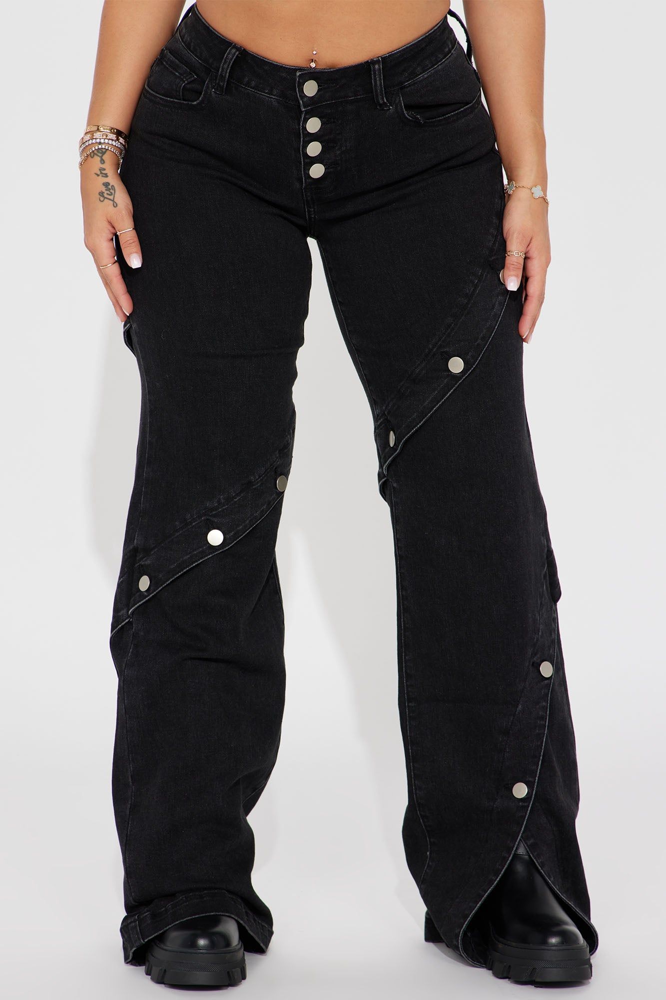 Upgrade You Stretch Wide Leg Jean - Black sold by Fashion Nova product image thumbnail 2