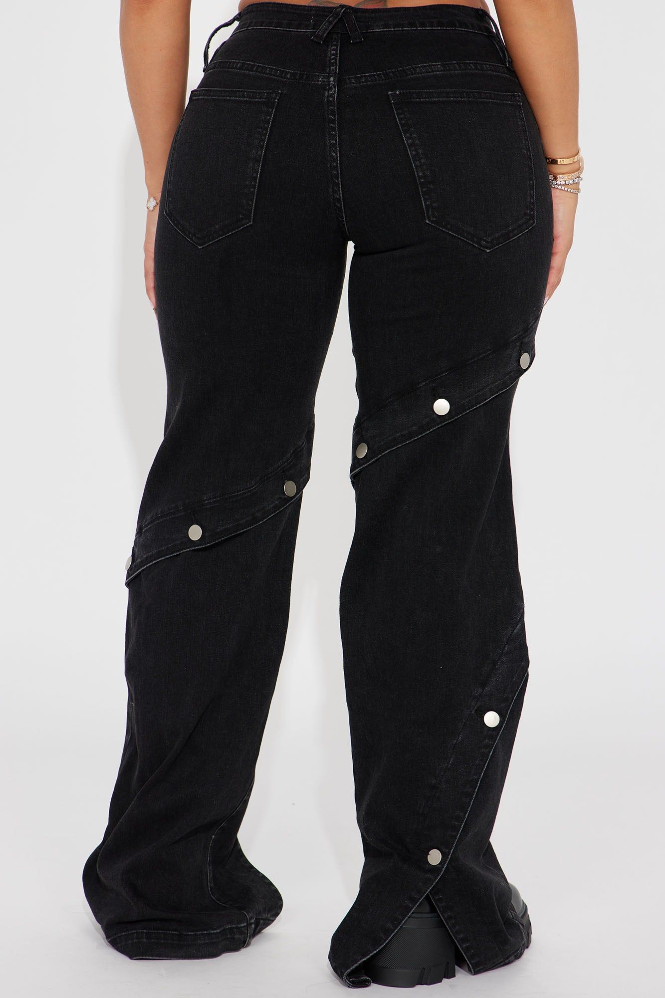 Upgrade You Stretch Wide Leg Jean - Black sold by Fashion Nova product image thumbnail 4