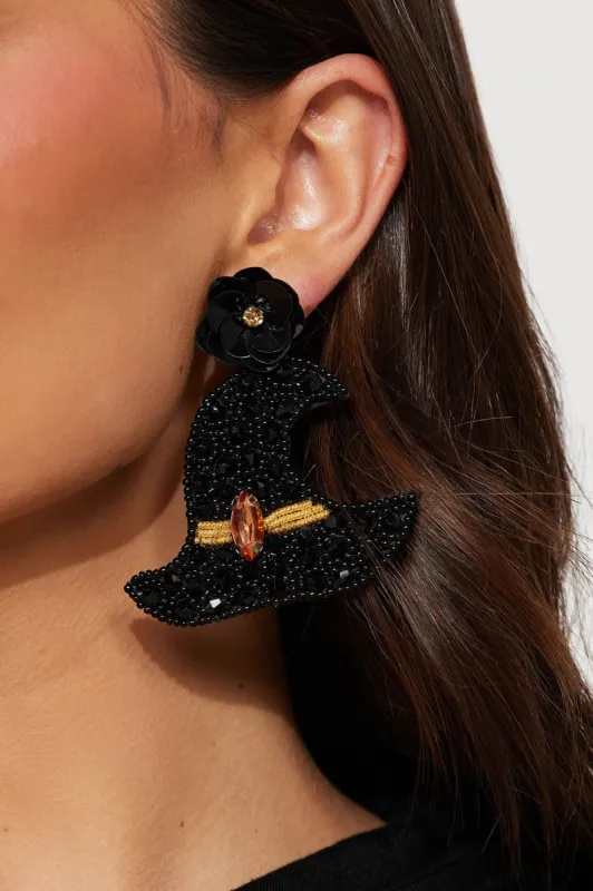 Not Your Basic Witch Earrings - Black sold by Fashion Nova