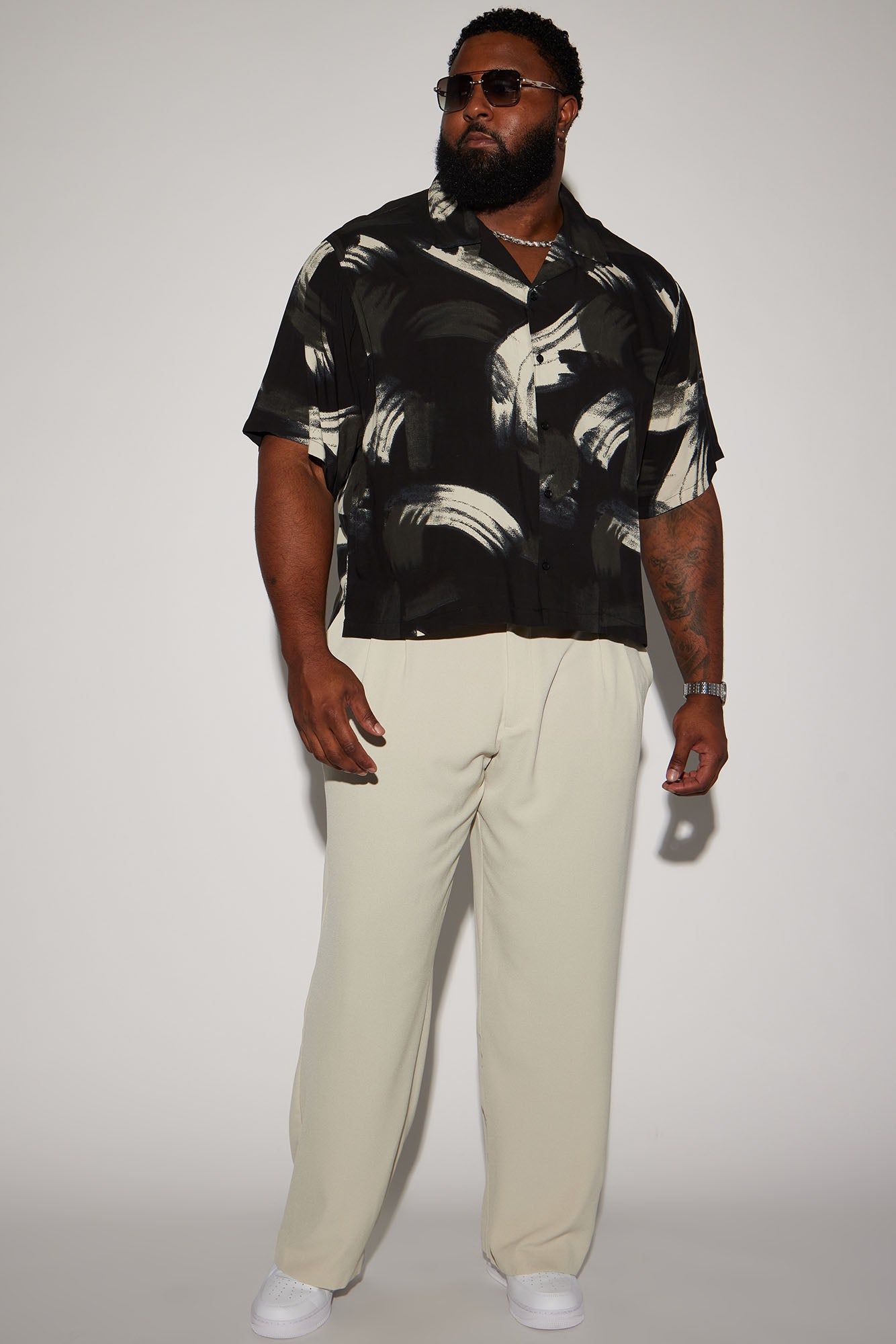 Getaway Button Up Shirt - Black/White sold by Fashion Nova product image thumbnail 5